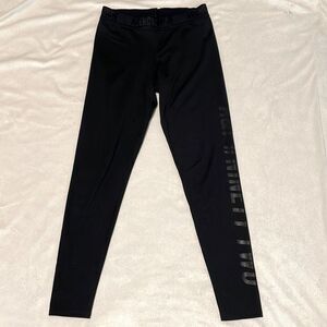 Abercrombie & Fitch- Full Length Black Leggings with Leg & Waist Detail- Size S